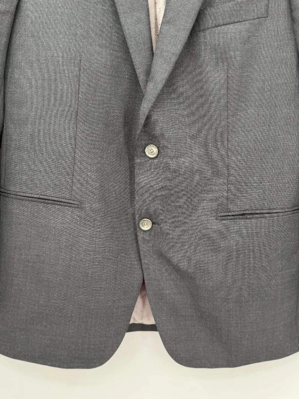 Indochino Charcoal Gray 100% Wool Blazer 42R Tailored Custom Suit Jacket Men